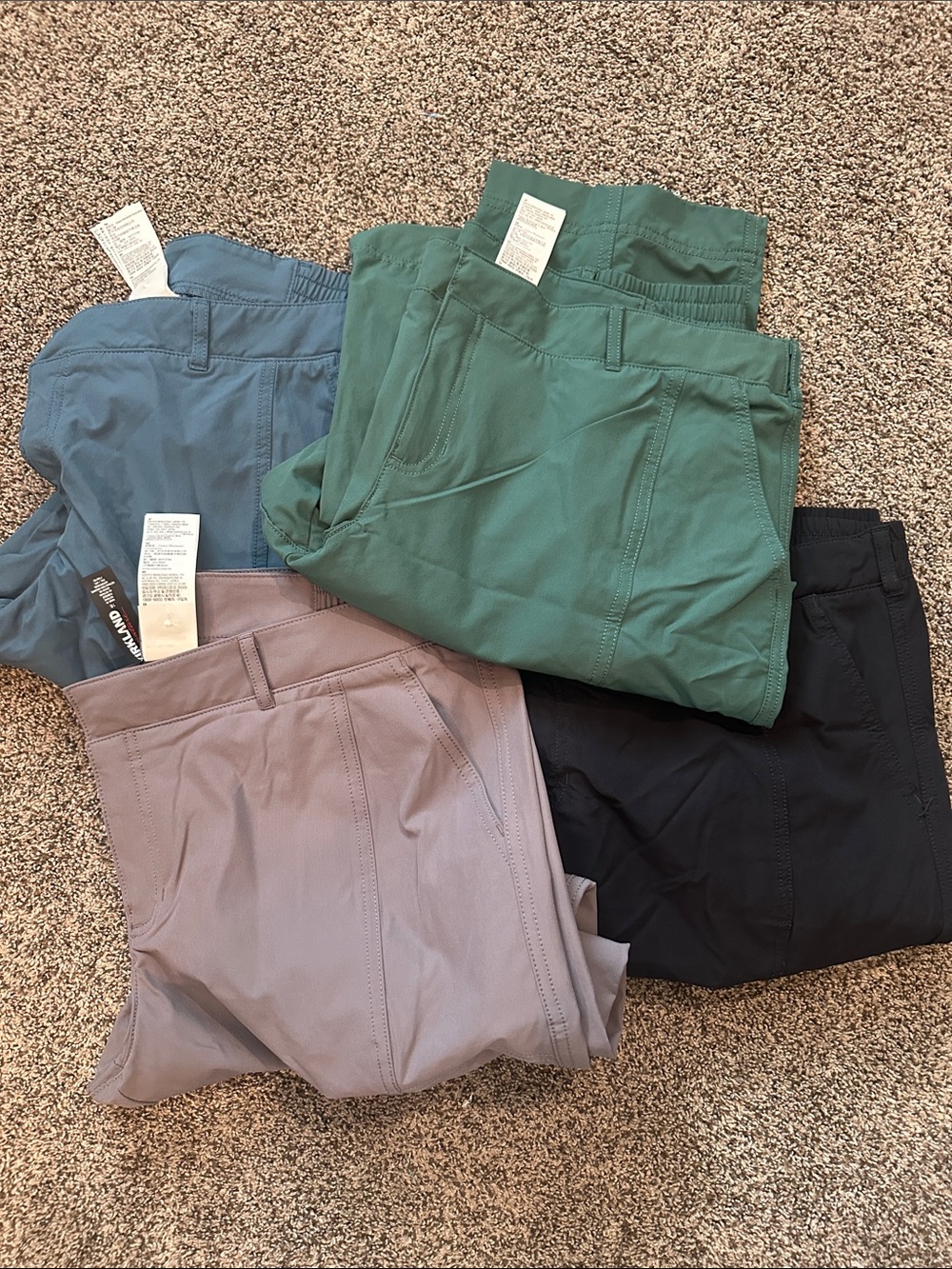 Lot of 4 Womens Travel Pants.  Kirkland Signature.  Size 16